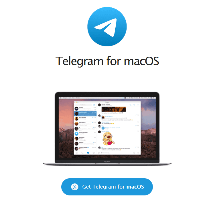 Telegram macOSアイコンとアプリ画面の画像、男性が使うオンラインコミュニケーションツールの紹介。adultaffiliate.co.jpのアダルトアフィリエイト情報に関連した画像です。.